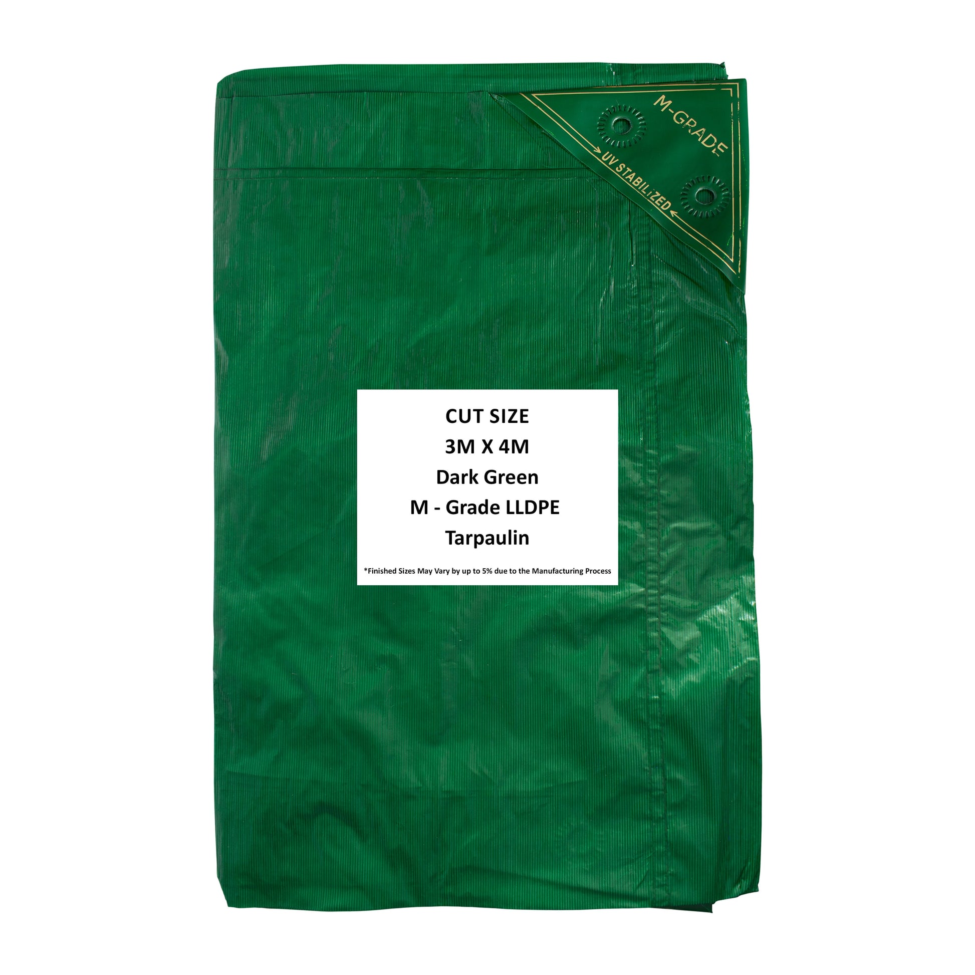 M-Grade LLDPE Green Tarpaulin 3m x 4m - Best4Trade-Retail Tarpaulins