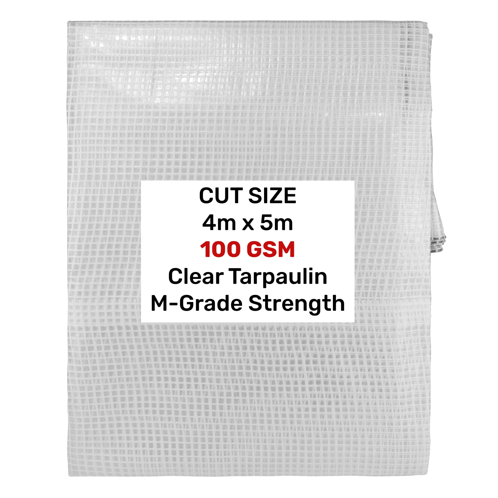 Clear M-Grade Tarpaulin 4m x 5m - Best4Trade-Retail Tarpaulins