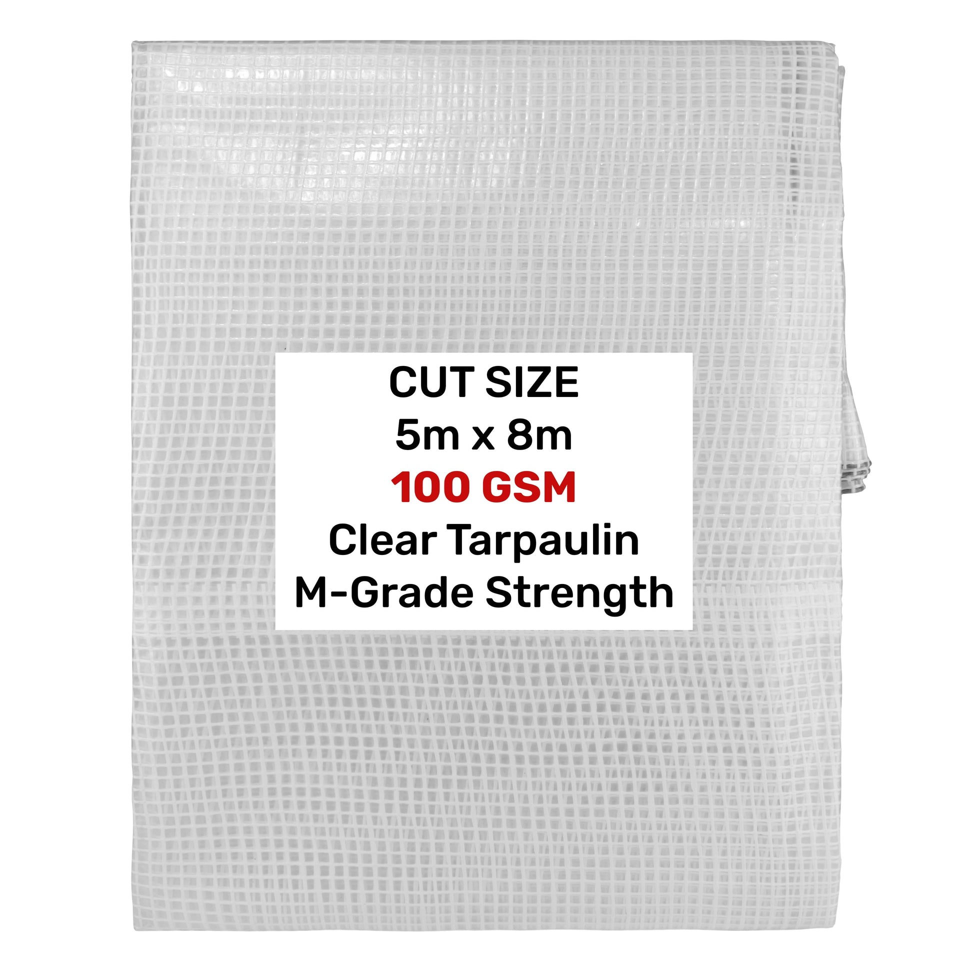 Clear M-Grade Tarpaulin 5m x 8m - Best4Trade-Retail Tarpaulins