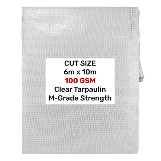 Clear M-Grade Tarpaulin 6m x 10m - Best4Trade-Retail Tarpaulins