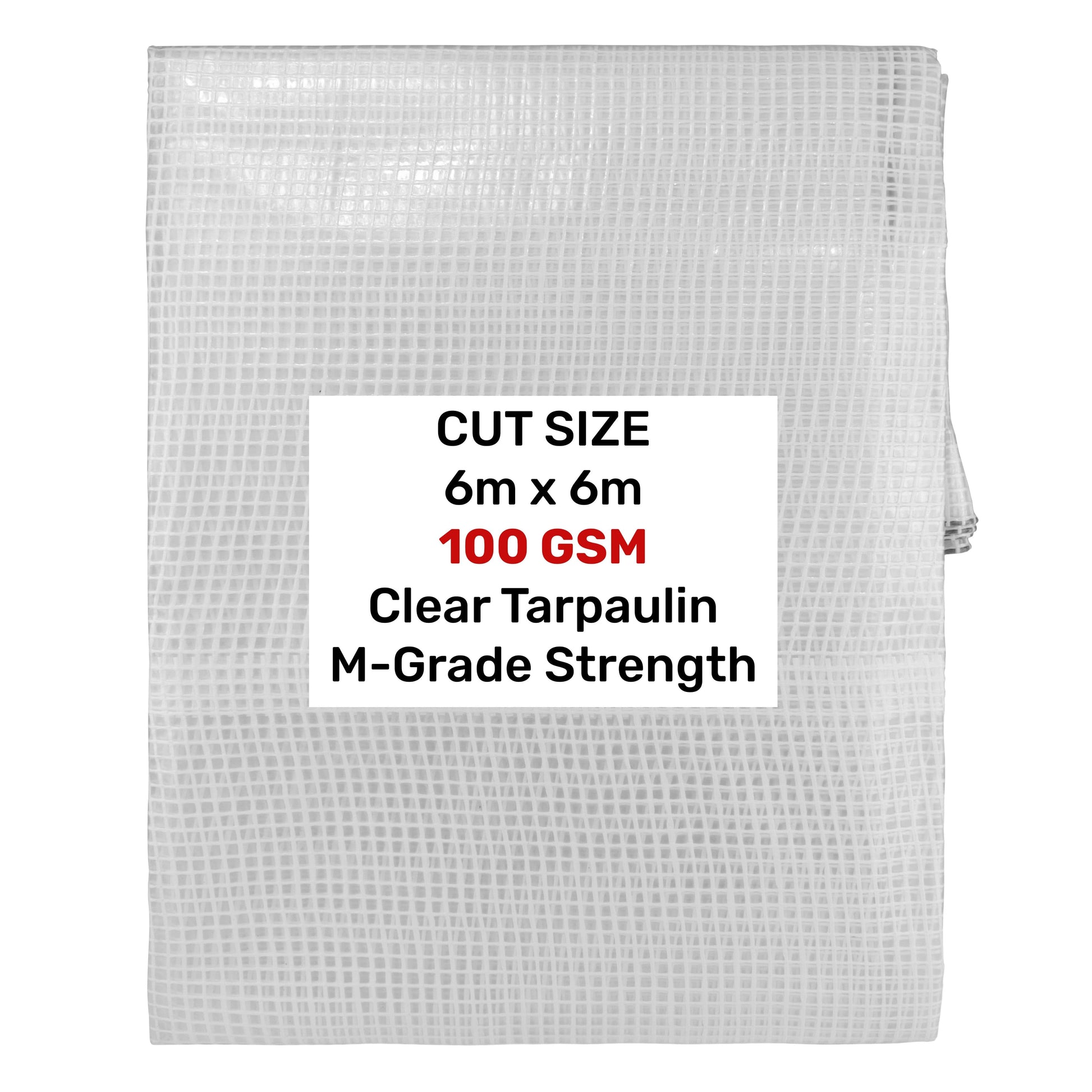 Clear M-Grade Tarpaulin 6m x 6m - Best4Trade-Retail Tarpaulins