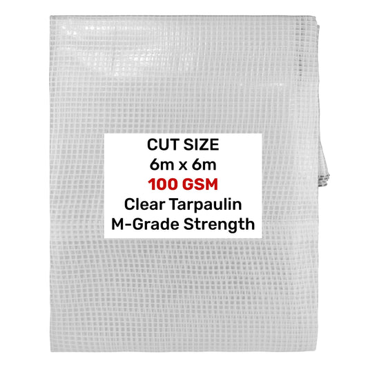 Clear M-Grade Tarpaulin 6m x 6m - Best4Trade-Retail Tarpaulins