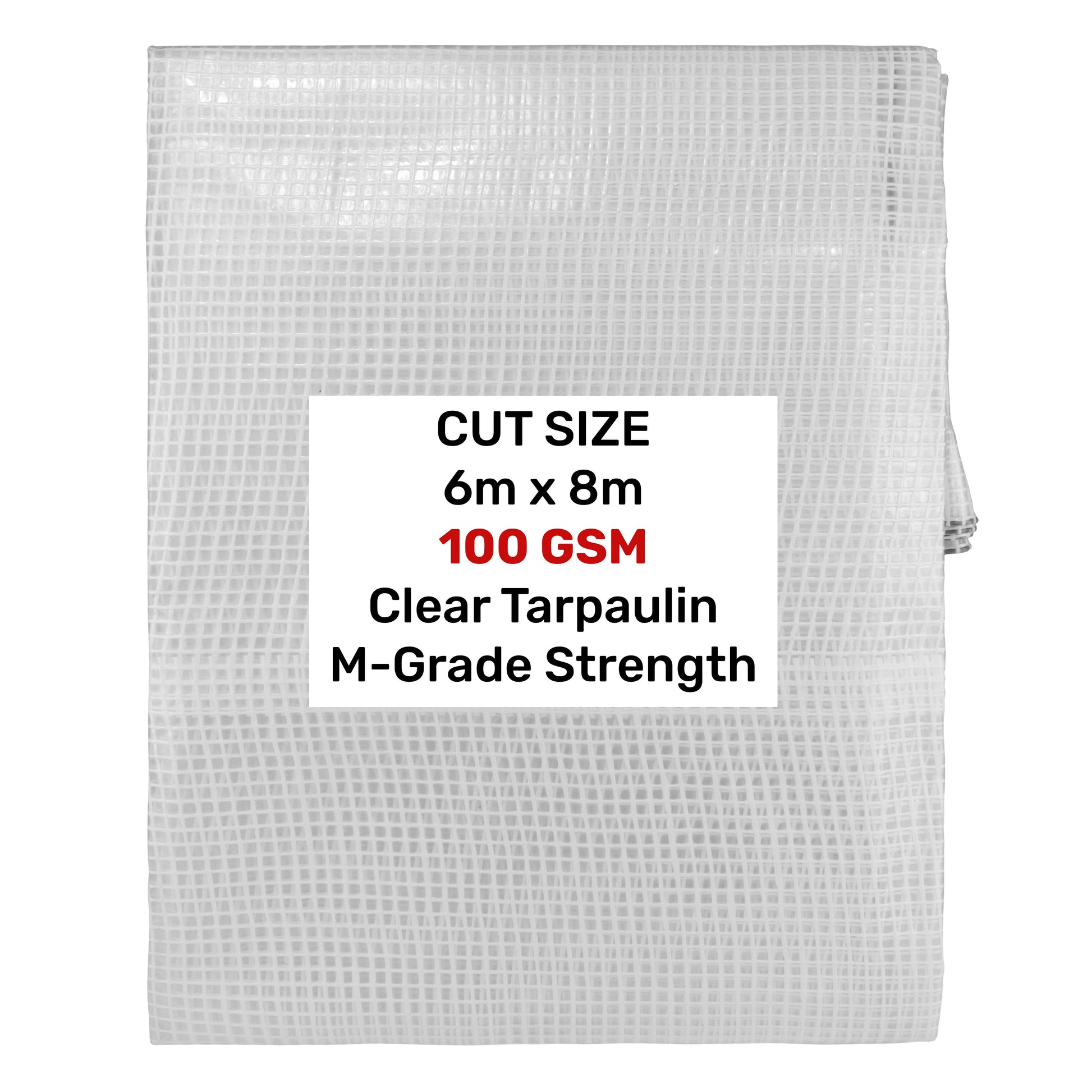 Clear M-Grade Tarpaulin 6m x 8m - Best4Trade-Retail Tarpaulins