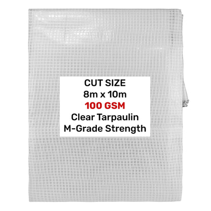 Clear M-Grade Tarpaulin 8m x 10m - Best4Trade-Retail Tarpaulins