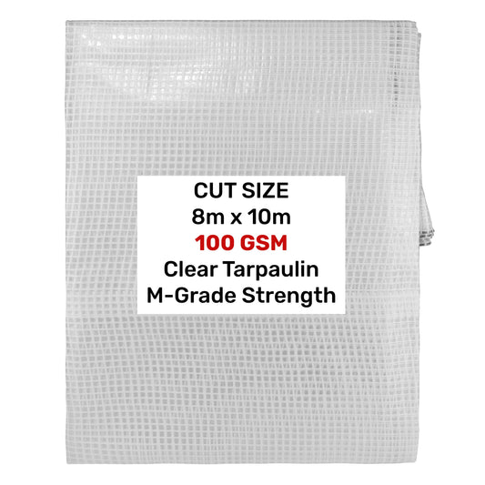 Clear M-Grade Tarpaulin 8m x 10m - Best4Trade-Retail Tarpaulins