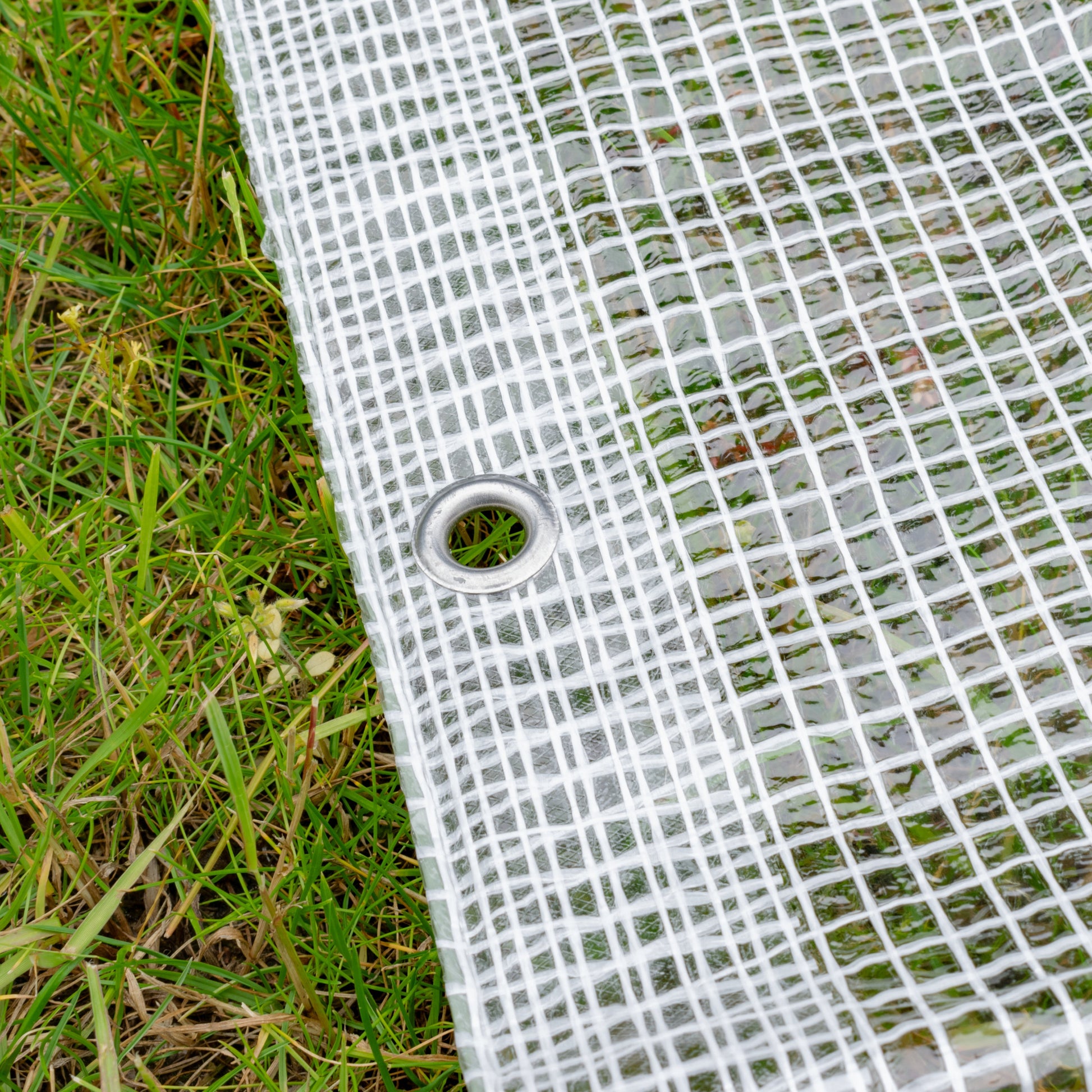 Clear M-Grade Tarpaulin with 10m of 6mm Bungee Rope and 10 x Screw Type Tarp Clips - Best4Trade-Retail Tarpaulins