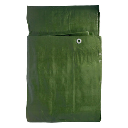 Green/Brown L-Grade Tarpaulin with 20 x 6" Bungee Balls (White) - Best4Trade-Retail Tarpaulins