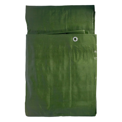 Green/Brown L-Grade Tarpaulin with 10 Metres of 6mm Bungee Rope - Best4Trade-Retail Tarpaulins