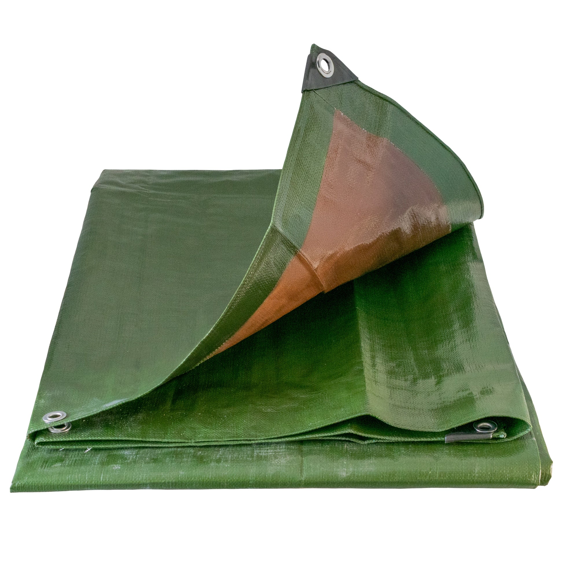 Green/Brown L-Grade Tarpaulin with 10 Metres of 6mm Bungee Rope - Best4Trade-Retail Tarpaulins