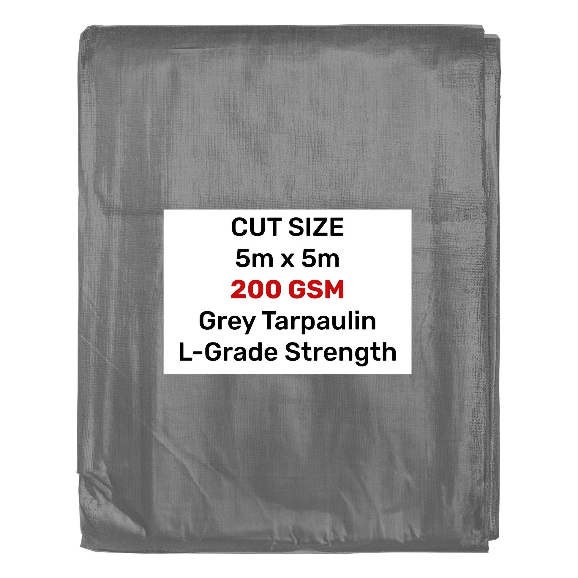 Grey L-Grade Tarpaulin 5m x 5m - Best4Trade-Retail Tarpaulins