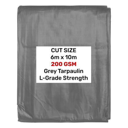 Grey L-Grade Tarpaulin 6m x 10m - Best4Trade-Retail Tarpaulins