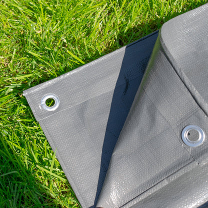 Grey L-Grade Tarpaulin 6m x 8m