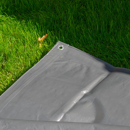 Grey L-Grade Tarpaulin 6m x 8m