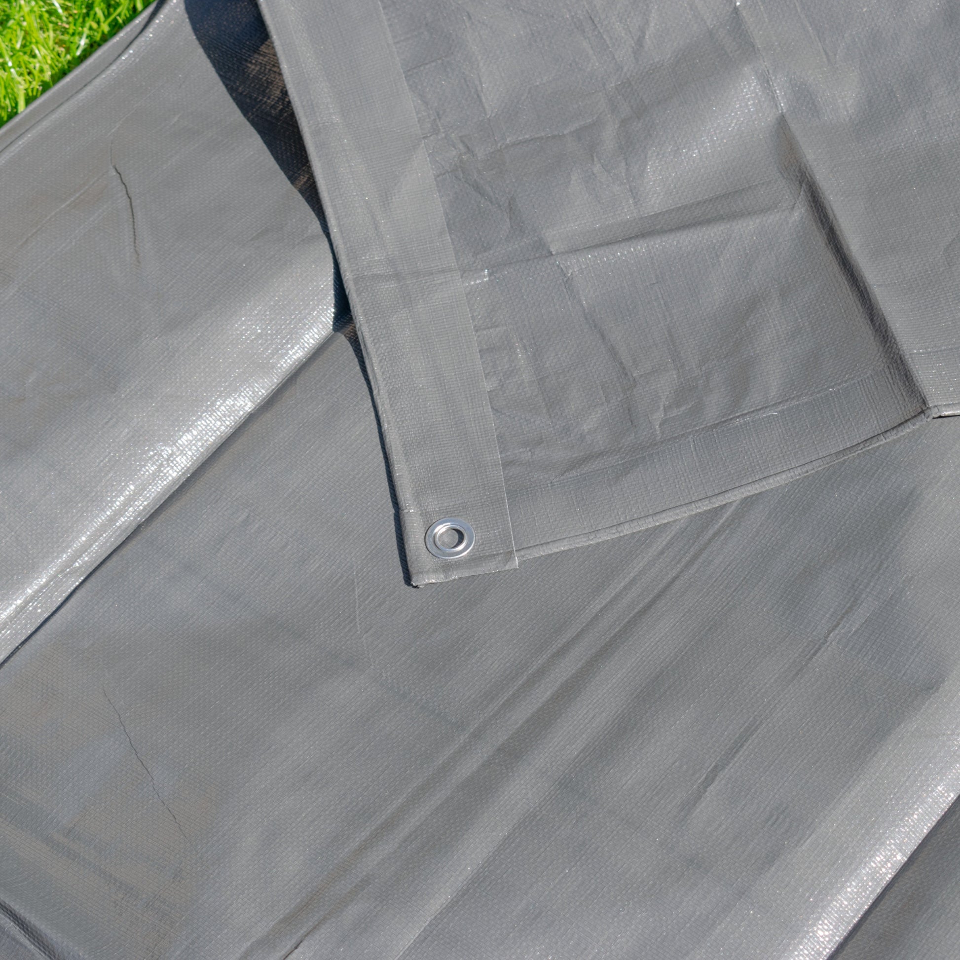 Grey L-Grade Tarpaulin with Bungee Balls (Black) - Best4Trade-Retail Tarpaulins