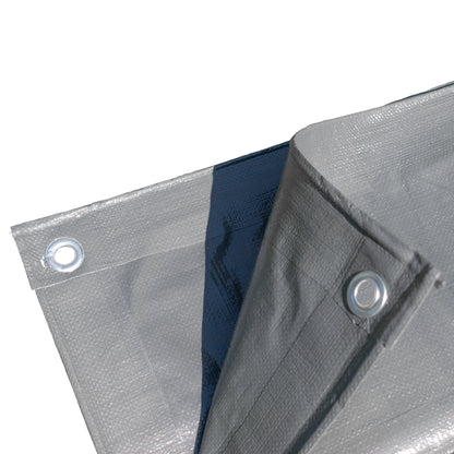 Grey L-Grade Tarpaulin with 20 x 4" Bungee Balls (White) - Best4Trade-Retail Tarpaulins