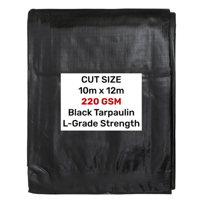 Black/Silver L-Grade Tarpaulin 10m x 12m - Best4Trade-Retail Tarpaulins