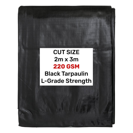 Black/Silver L-Grade Tarpaulin 2m x 3m - Best4Trade-Retail Tarpaulins