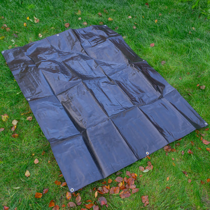 Black/Silver L-Grade Tarpaulin with 20 x 4" Bungee Balls (White) - Best4Trade-Retail Tarpaulins