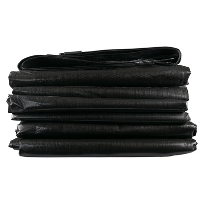 Black/Silver L-Grade Tarpaulin with 20 x 4" Bungee Balls (White) - Best4Trade-Retail Tarpaulins