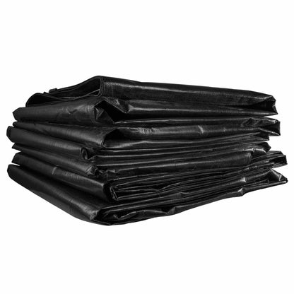 Black/Silver L-Grade Tarpaulin with 10m of 6mm Bungee Rope and 10 x Screw Type Tarp Clips - Best4Trade-Retail Tarpaulins