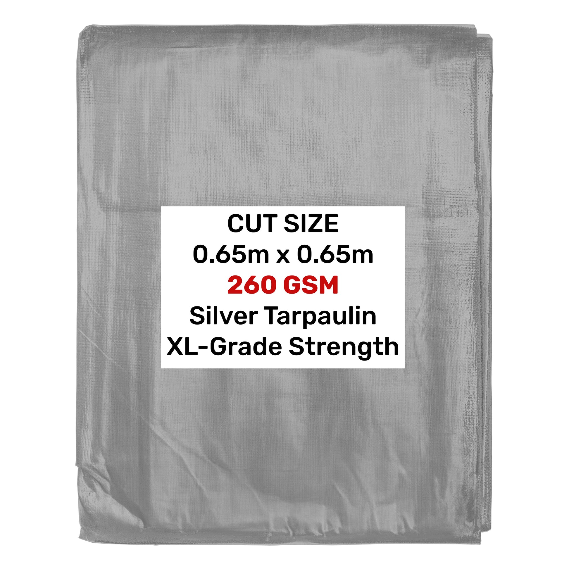 Silver XL-Grade Tarpaulin 0.65m x 0.65m - Best4Trade-Retail Tarpaulins
