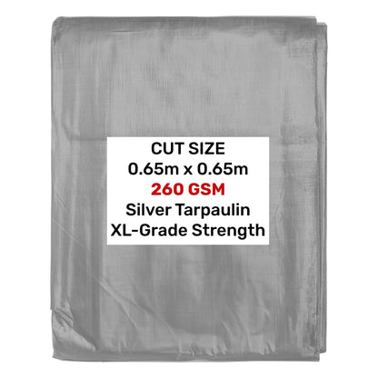 Silver XL-Grade Tarpaulin 0.65m x 0.65m - Best4Trade-Retail Tarpaulins
