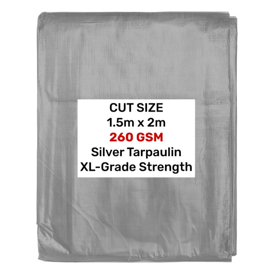Silver XL-Grade Tarpaulin 1.5m x 2m - Best4Trade-Retail Tarpaulins