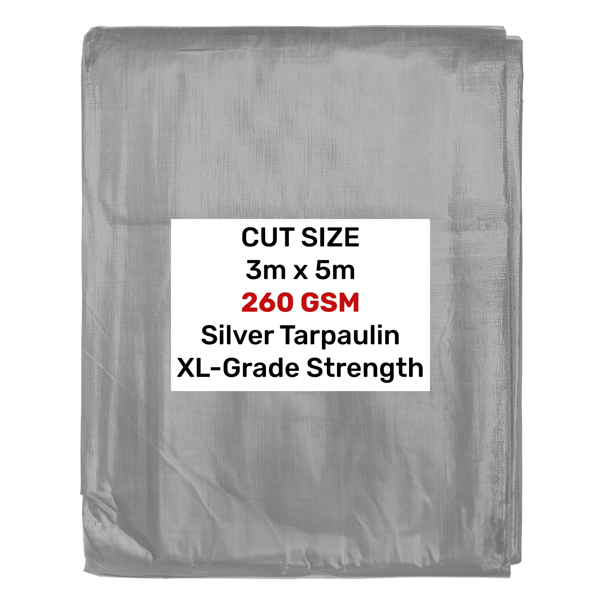 Silver XL-Grade Tarpaulin 3m x 5m - Best4Trade-Retail Tarpaulins