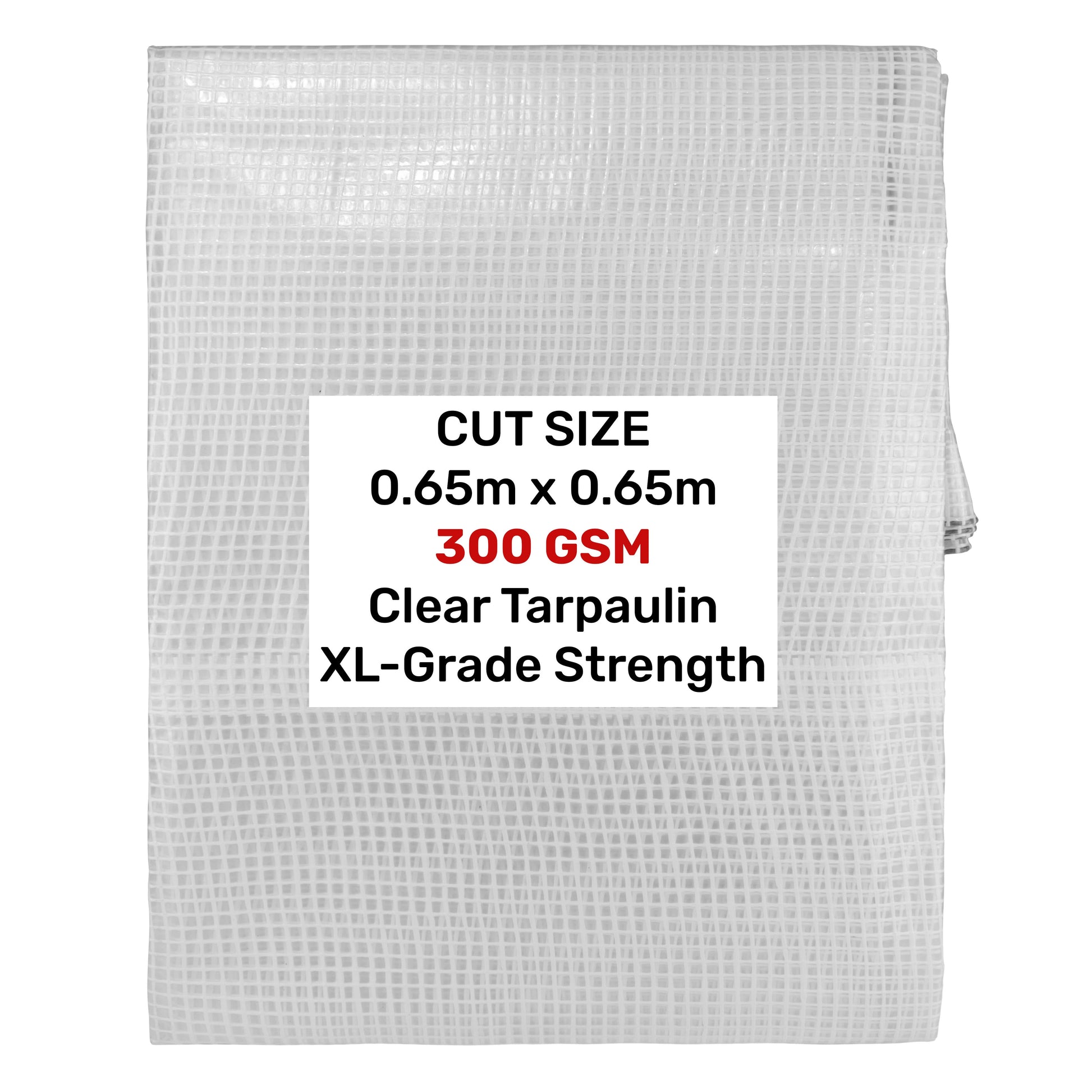 Clear XL-Grade Tarpaulin 0.65m x 0.65m - Best4Trade-Retail Tarpaulins