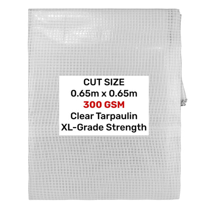Clear XL-Grade Tarpaulin 0.65m x 0.65m - Best4Trade-Retail Tarpaulins