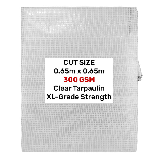 Clear XL-Grade Tarpaulin 0.65m x 0.65m - Best4Trade-Retail Tarpaulins
