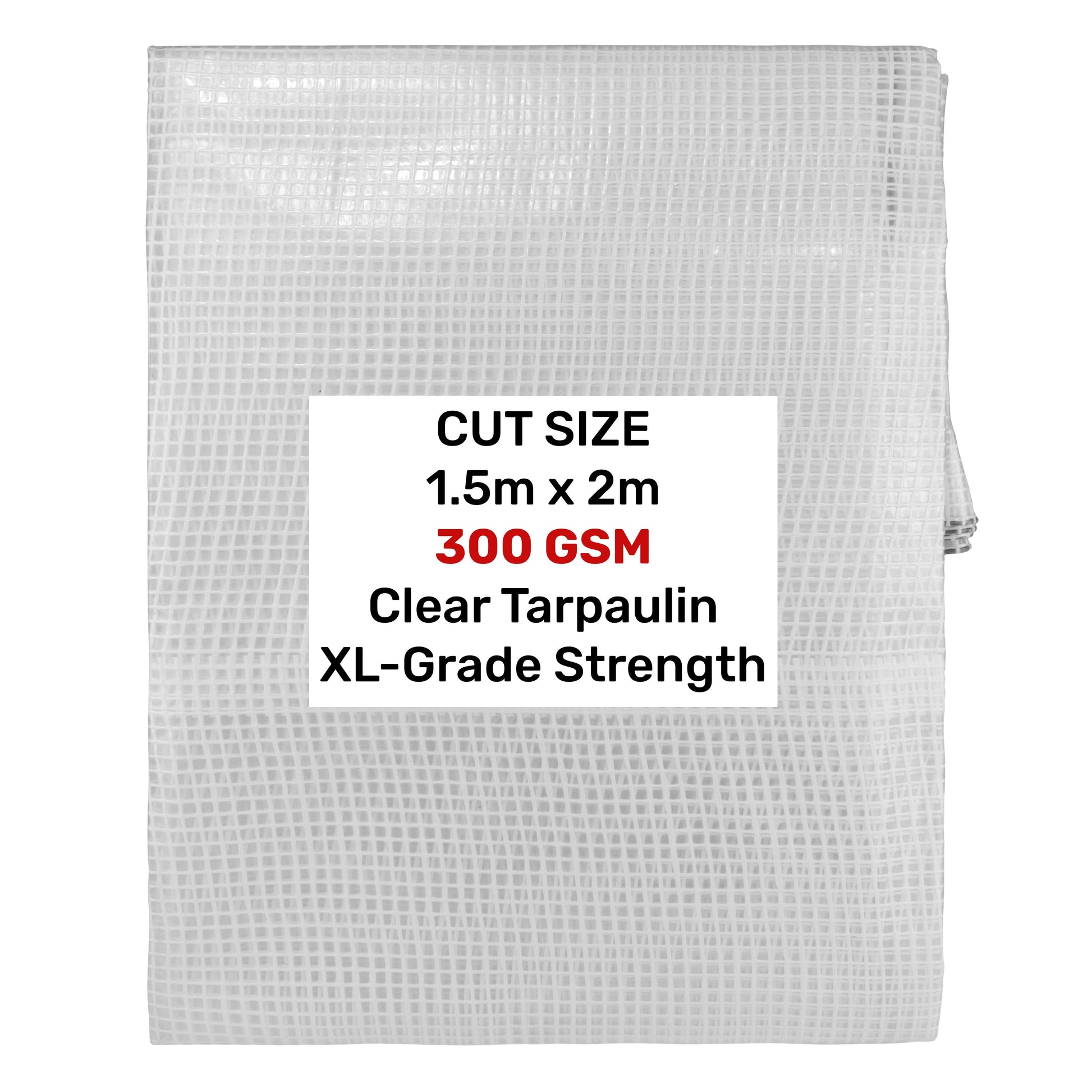 Clear XL-Grade Tarpaulin 1.5m x 2m - Best4Trade-Retail Tarpaulins