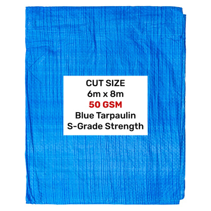 Blue S-Grade Tarpaulin 6m x 8m - Best4Trade-Retail Tarpaulins
