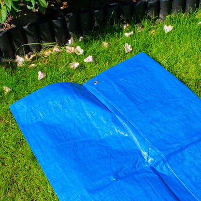 Blue S-Grade Tarpaulin with 20 x 4" Bungee Balls (White) - Best4Trade-Retail Tarpaulins