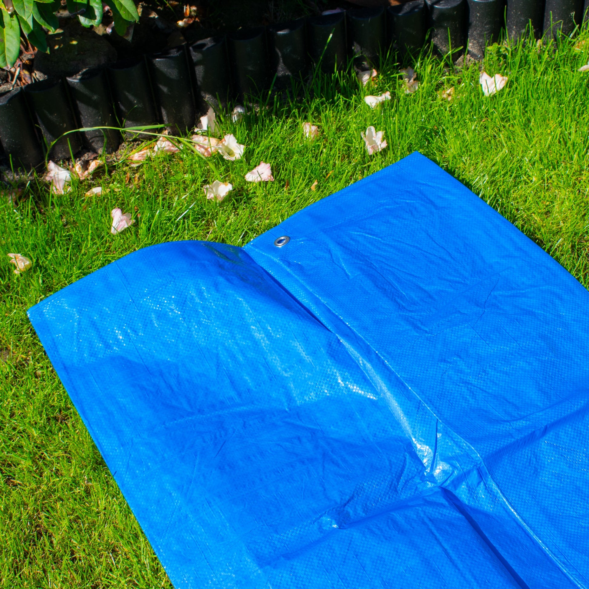 Blue S-Grade Tarpaulin with 10 x Bungee Balls (Black) - Best4Trade-Retail Tarpaulins