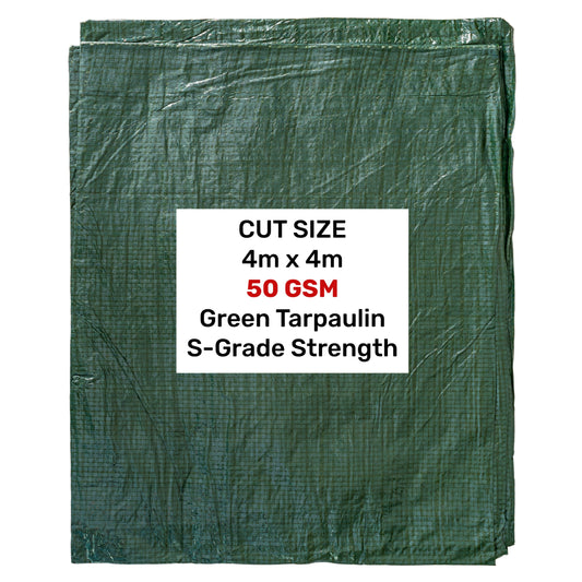 Green S-Grade Tarpaulin 4m x 4m - Best4Trade-Retail Tarpaulins