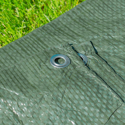 Green S-Grade Tarpaulin with 10 x 6" Bungee Balls (Black) - Best4Trade-Retail Tarpaulins