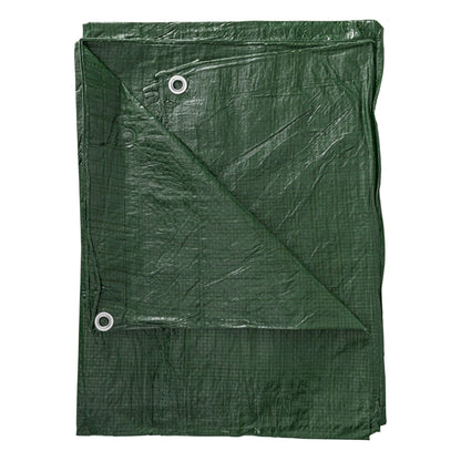Green S-Grade Tarpaulin with 10m of 6mm Bungee Rope and 10 x Screw Type Tarp Clips - Best4Trade-Retail Tarpaulins