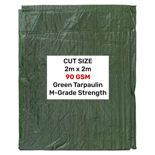 Green M-Grade Tarpaulin 2m x 2m - Best4Trade-Retail Tarpaulins