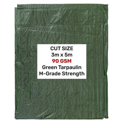 Green M-Grade Tarpaulin 3m x 5m - Best4Trade-Retail Tarpaulins