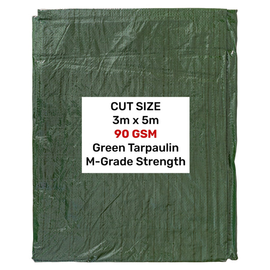 Green M-Grade Tarpaulin 3m x 5m - Best4Trade-Retail Tarpaulins