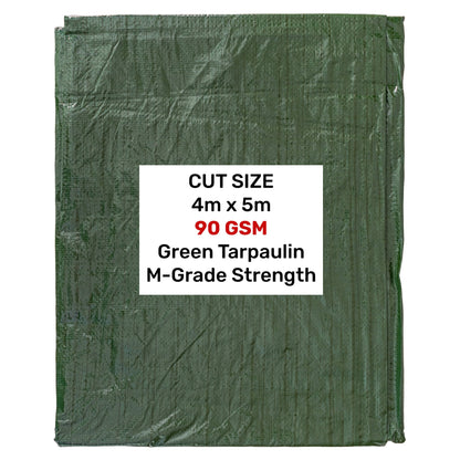 Green M-Grade Tarpaulin 4m x 5m - Best4Trade-Retail Tarpaulins