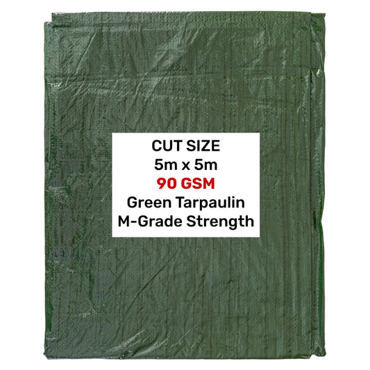 Green M-Grade Tarpaulin 5m x 5m - Best4Trade-Retail Tarpaulins