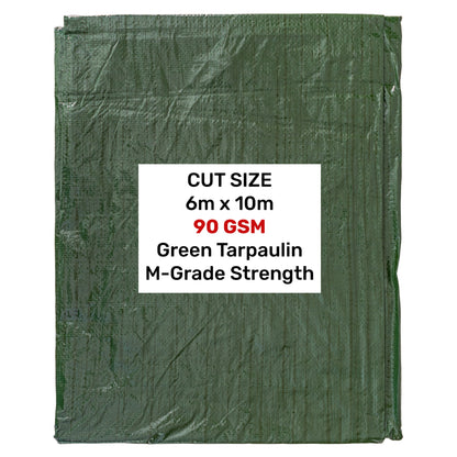 Green M-Grade Tarpaulin 6m x 10m - Best4Trade-Retail Tarpaulins