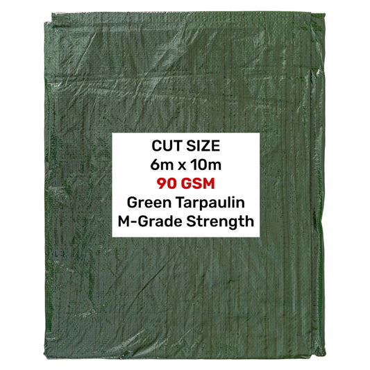 Green M-Grade Tarpaulin 6m x 10m - Best4Trade-Retail Tarpaulins