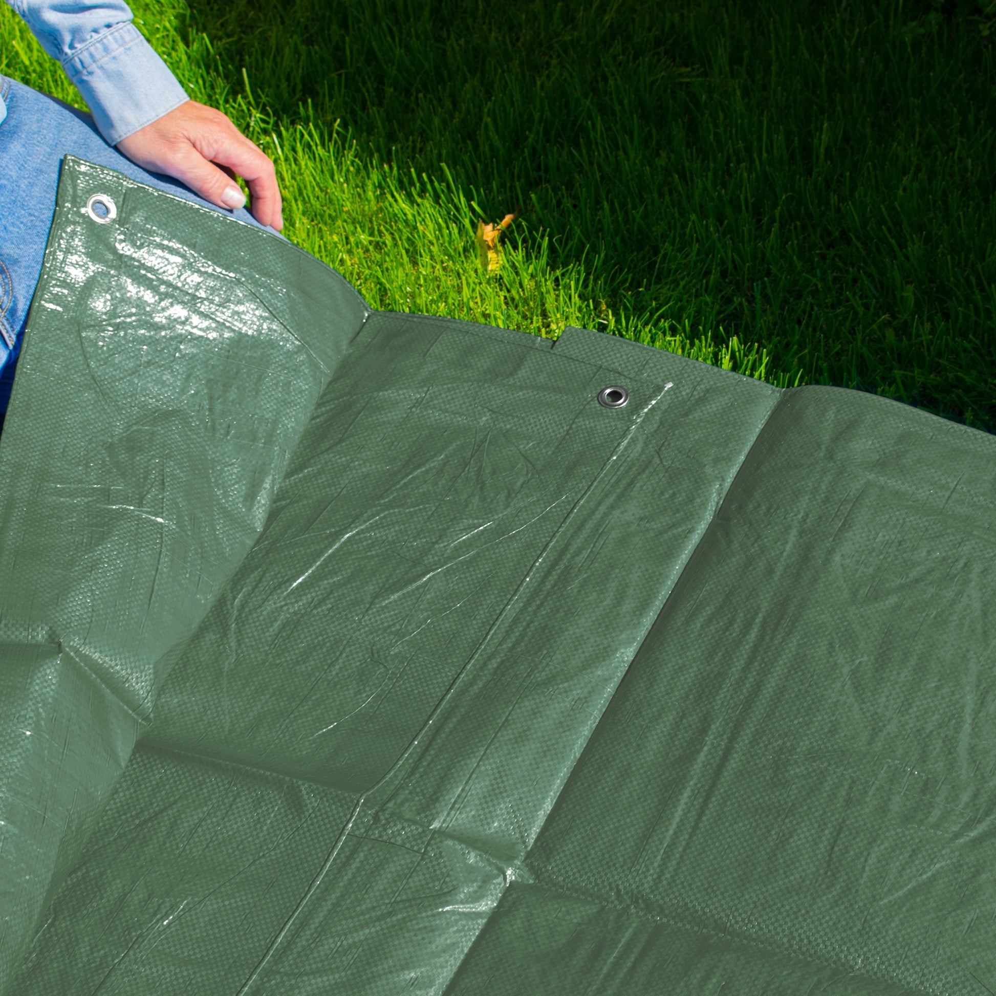 Green M-Grade Tarpaulin 1m x 1m - Best4Trade-Retail Tarpaulins