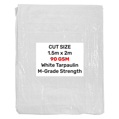 White M-Grade Tarpaulin 1.5m x 2m - Best4Trade-Retail Tarpaulins