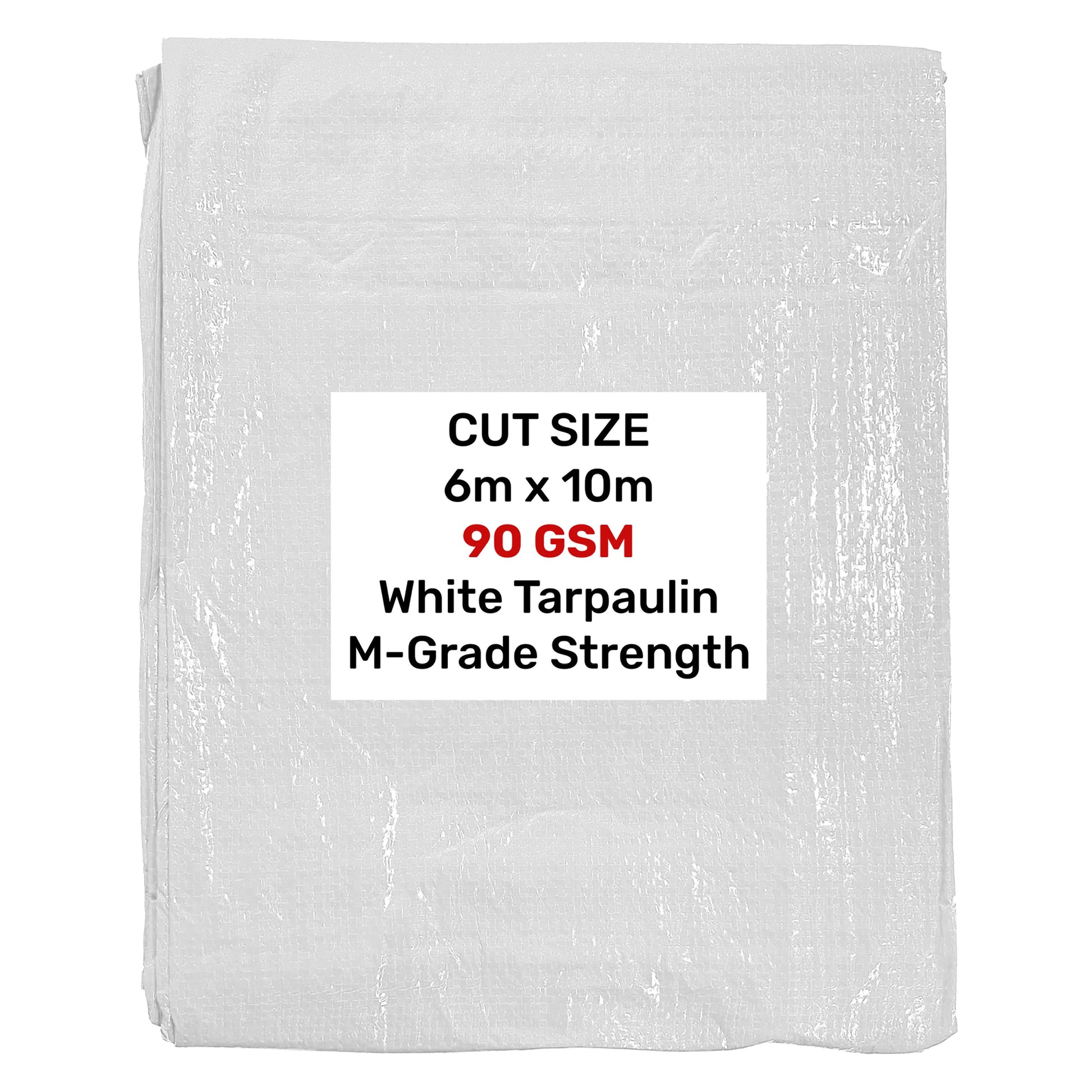 White M-Grade Tarpaulin 6m x 10m - Best4Trade-Retail Tarpaulins