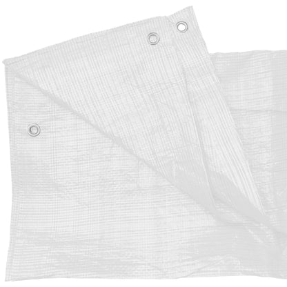 White M-Grade Tarpaulin with 10 x 6" Bungee Balls (Black) - Best4Trade-Retail Tarpaulins