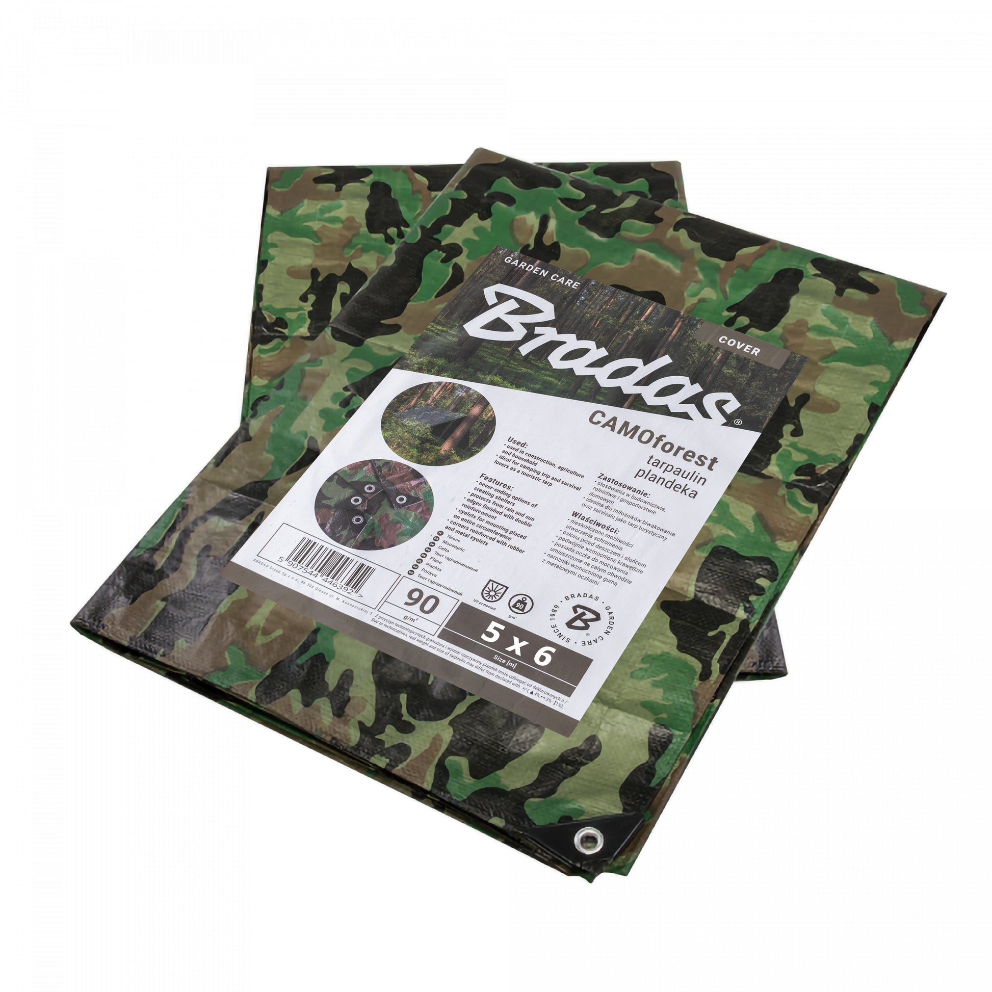 Camouflage M-Grade Tarpaulin 5m x 6m BRADAS - Best4Trade-Retail Tarpaulins